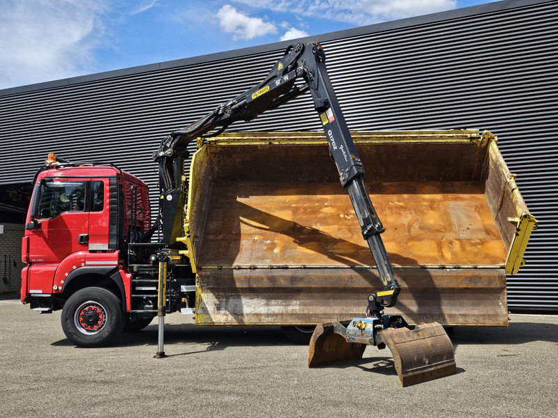 MAN TGS 33.480 6x6 / PALFINGER Z CRANE / 2 SIDE TIPPER - 덤프트럭, 크레인 트럭 : 사진 2 MAN TGS 33.480 6x6 / PALFINGER Z CRANE / 2 SIDE TIPPER - 덤프트럭, 크레인 트럭 : 사진 2