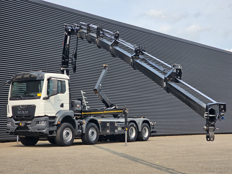 MAN TGS 35.470 8X4 BB / HIAB CRANE + HOOKLIFT - 후크 리프트 트럭, 크레인 트럭 : 사진 3 MAN TGS 35.470 8X4 BB / HIAB CRANE + HOOKLIFT - 후크 리프트 트럭, 크레인 트럭 : 사진 3