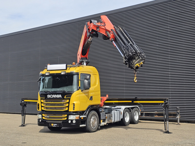 Scania G400 6x2 / PALFINGER PK 60002 / WINCH / BALLAST - 드롭사이드/ 플랫베드 트럭, 크레인 트럭 : 사진 5 Scania G400 6x2 / PALFINGER PK 60002 / WINCH / BALLAST - 드롭사이드/ 플랫베드 트럭, 크레인 트럭 : 사진 5