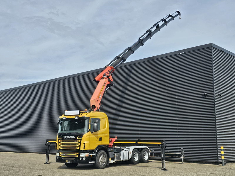Scania G400 6x2 / PALFINGER PK 60002 / WINCH / BALLAST - 드롭사이드/ 플랫베드 트럭, 크레인 트럭 : 사진 1 Scania G400 6x2 / PALFINGER PK 60002 / WINCH / BALLAST - 드롭사이드/ 플랫베드 트럭, 크레인 트럭 : 사진 1