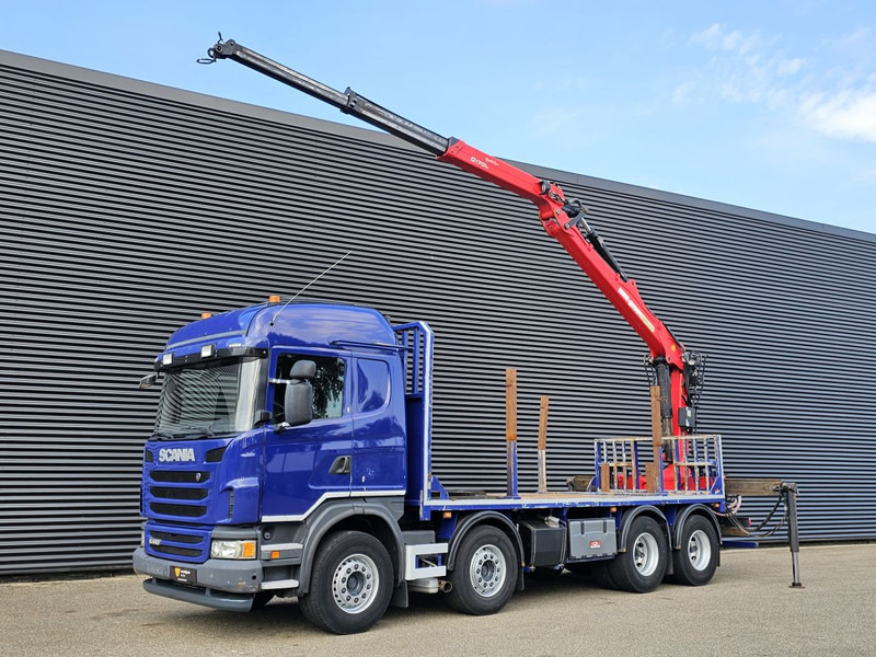 Scania G440 / RETARDER / 8x4 / PALFINGER-EPSILON CRANE - 드롭사이드/ 플랫베드 트럭, 크레인 트럭 : 사진 1 Scania G440 / RETARDER / 8x4 / PALFINGER-EPSILON CRANE - 드롭사이드/ 플랫베드 트럭, 크레인 트럭 : 사진 1