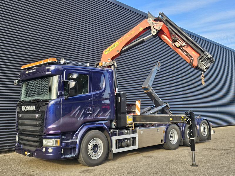 Scania G490 8x4*4 / PALFINGER CRANE + HOOKLIFT - 후크 리프트 트럭, 크레인 트럭 : 사진 4 Scania G490 8x4*4 / PALFINGER CRANE + HOOKLIFT - 후크 리프트 트럭, 크레인 트럭 : 사진 4