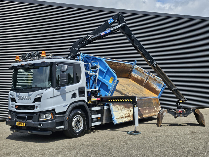 Scania P420 6x2-4 / HMF Z KRAAN / 2 KANTEN KIPPER - 덤프트럭, 크레인 트럭 : 사진 2 Scania P420 6x2-4 / HMF Z KRAAN / 2 KANTEN KIPPER - 덤프트럭, 크레인 트럭 : 사진 2
