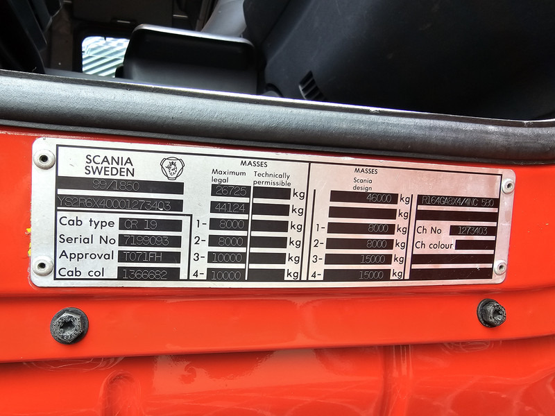 트랙터 유닛 Scania R 164.580 8x4-4 / 150T / MANUAL / RETARDER / BIG AXLE : 사진 17 트랙터 유닛 Scania R 164.580 8x4-4 / 150T / MANUAL / RETARDER / BIG AXLE : 사진 17