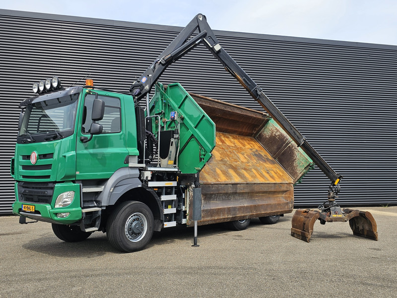 Tatra T158/II 6X6 / HMF Z CRANE + 2 SIDE TIPPER - 덤프트럭, 크레인 트럭 : 사진 4 Tatra T158/II 6X6 / HMF Z CRANE + 2 SIDE TIPPER - 덤프트럭, 크레인 트럭 : 사진 4
