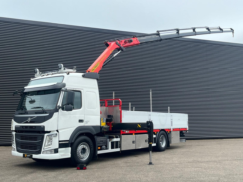 Volvo FM420 4x2 / PALFINGER 18502 - 17 mtr / CRANE / KRAN - 드롭사이드/ 플랫베드 트럭, 크레인 트럭 : 사진 1 Volvo FM420 4x2 / PALFINGER 18502 - 17 mtr / CRANE / KRAN - 드롭사이드/ 플랫베드 트럭, 크레인 트럭 : 사진 1