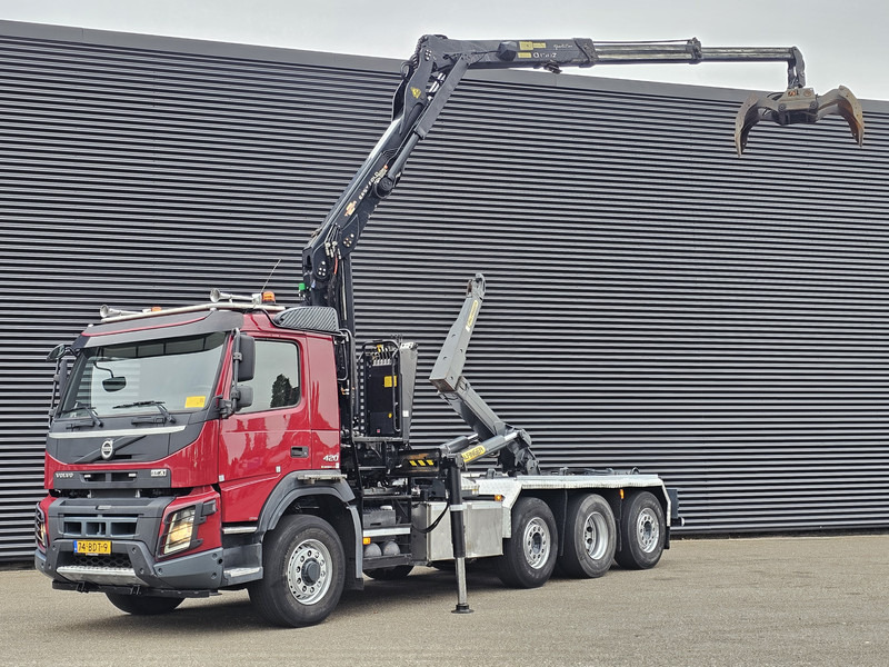 Volvo FMX 420 / 8x2 / PALFINGER EPSILON + HOOKLIFT - 후크 리프트 트럭, 크레인 트럭 : 사진 1 Volvo FMX 420 / 8x2 / PALFINGER EPSILON + HOOKLIFT - 후크 리프트 트럭, 크레인 트럭 : 사진 1