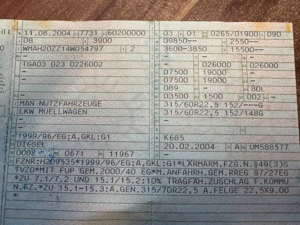 MAN 26.360 6X2 Müllwagen MAN 26.360 6X2 Müllwagen - 쓰레기차 : 사진 2 MAN 26.360 6X2 Müllwagen MAN 26.360 6X2 Müllwagen - 쓰레기차 : 사진 2