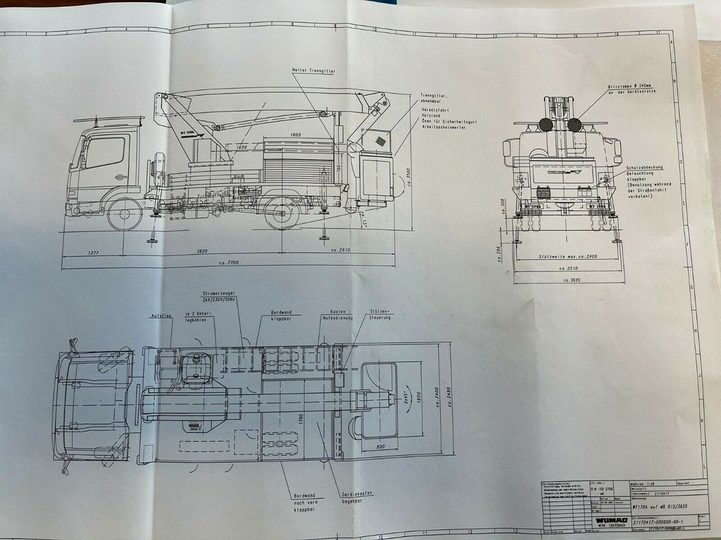 Mercedes-Benz 815 4x2 Hubarbeitsbühne Wumag 170 high 17 m Mercedes-Benz 815 4x2 Hubarbeitsbühne Wumag 170 high 17 m - 트럭 탑재 고가작업 플랫폼, 밴 : 사진 5 Mercedes-Benz 815 4x2 Hubarbeitsbühne Wumag 170 high 17 m Mercedes-Benz 815 4x2 Hubarbeitsbühne Wumag 170 high 17 m - 트럭 탑재 고가작업 플랫폼, 밴 : 사진 5
