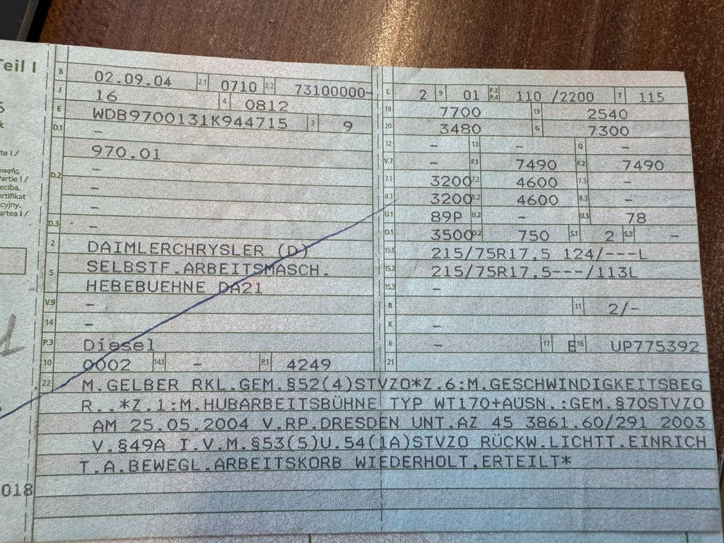 Mercedes-Benz 815 4x2 Hubarbeitsbühne Wumag 170 high 17 m Mercedes-Benz 815 4x2 Hubarbeitsbühne Wumag 170 high 17 m - 트럭 탑재 고가작업 플랫폼, 밴 : 사진 2 Mercedes-Benz 815 4x2 Hubarbeitsbühne Wumag 170 high 17 m Mercedes-Benz 815 4x2 Hubarbeitsbühne Wumag 170 high 17 m - 트럭 탑재 고가작업 플랫폼, 밴 : 사진 2