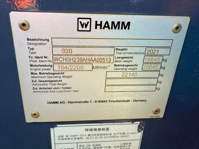 Hamm 320 - 압축기 : 사진 4 Hamm 320 - 압축기 : 사진 4