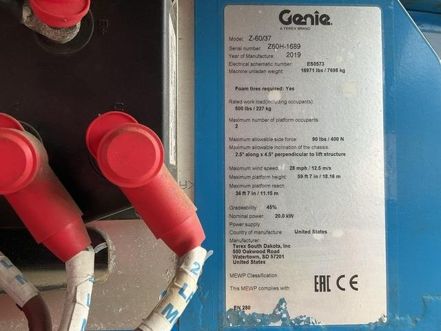 Genie Z60/37 - 관절 붐 : 사진 5 Genie Z60/37 - 관절 붐 : 사진 5