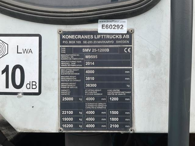 Konecrane SMV 25-1200B - 디젤 지게차 : 사진 5 Konecrane SMV 25-1200B - 디젤 지게차 : 사진 5