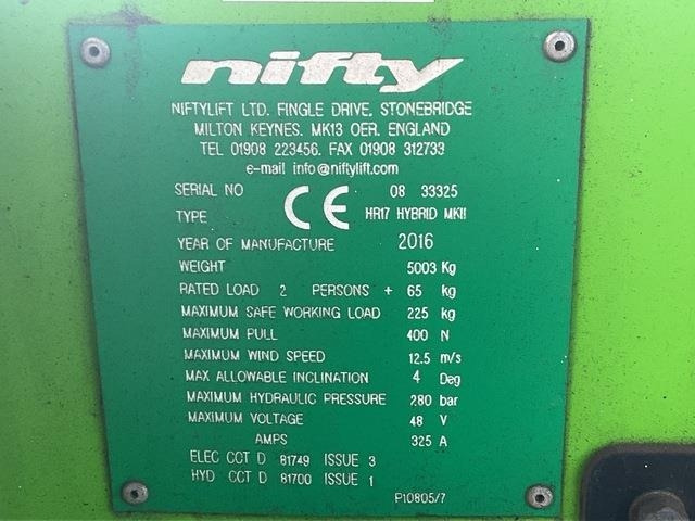 Niftylift HR17 - 관절 붐 : 사진 5 Niftylift HR17 - 관절 붐 : 사진 5