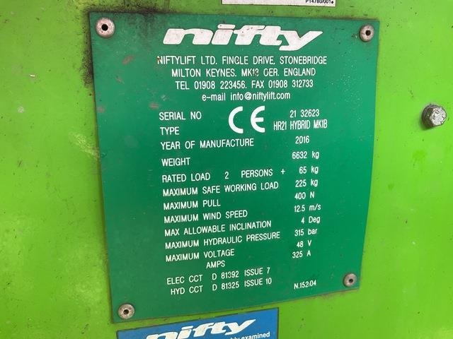 Niftylift HR21 - 관절 붐 : 사진 5 Niftylift HR21 - 관절 붐 : 사진 5