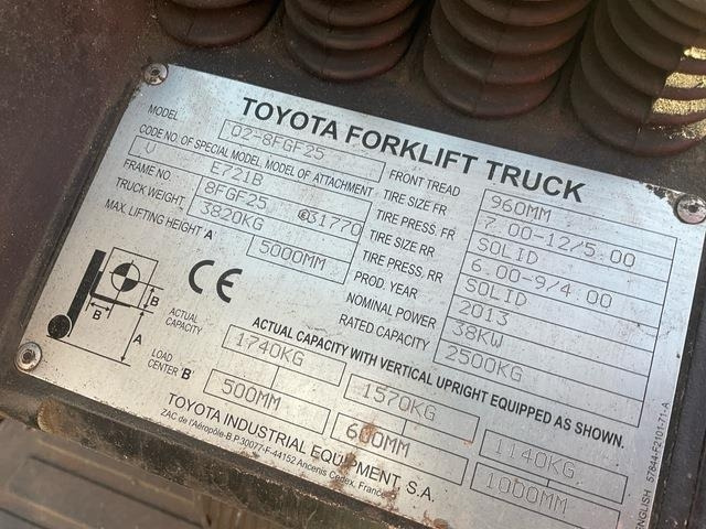 Toyota 02-8FGF25 - 지게차 : 사진 5 Toyota 02-8FGF25 - 지게차 : 사진 5