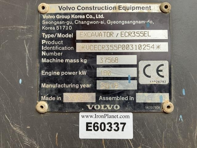 Volvo ECR355EL - 크롤러 굴삭기 : 사진 5 Volvo ECR355EL - 크롤러 굴삭기 : 사진 5