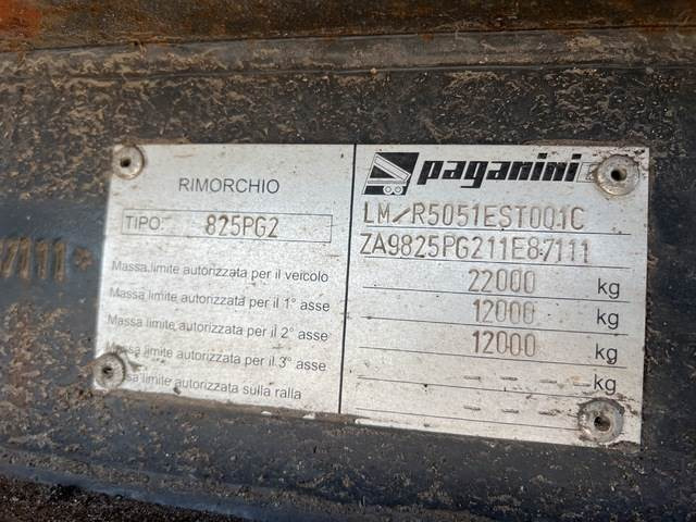 Paganini Car 825PG2 - 덤프 트레일러 : 사진 5 Paganini Car 825PG2 - 덤프 트레일러 : 사진 5