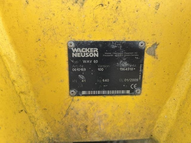 Wacker Neuson WAV60 - 진동판 : 사진 5 Wacker Neuson WAV60 - 진동판 : 사진 5