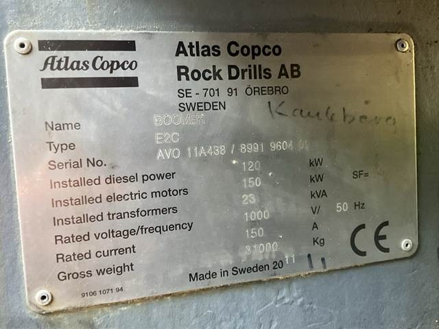 Atlas Copco E2C - 광산 기계 : 사진 5 Atlas Copco E2C - 광산 기계 : 사진 5