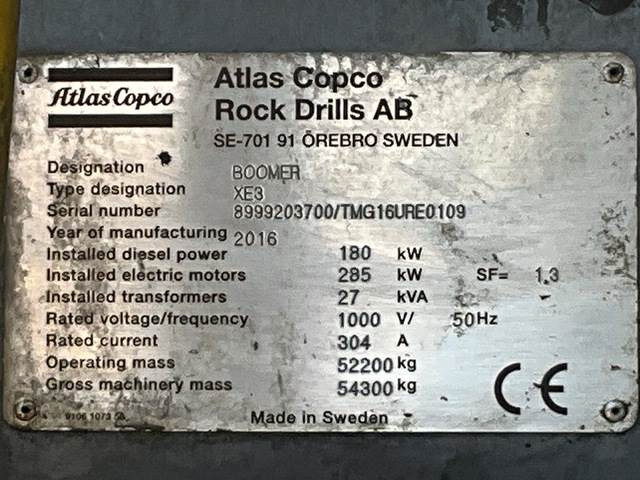 Atlas Copco XE3C - 광산 기계 : 사진 5 Atlas Copco XE3C - 광산 기계 : 사진 5