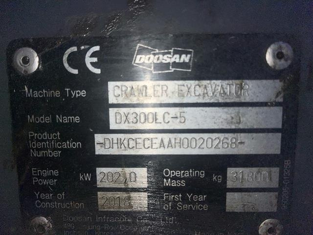 Doosan DX300LC-5 - 크롤러 굴삭기 : 사진 5 Doosan DX300LC-5 - 크롤러 굴삭기 : 사진 5