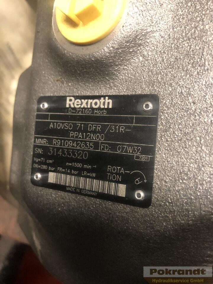 Rexroth A10VSO71DFR 31R PPA12N00 - 유압 펌프 : 사진 2 Rexroth A10VSO71DFR 31R PPA12N00 - 유압 펌프 : 사진 2