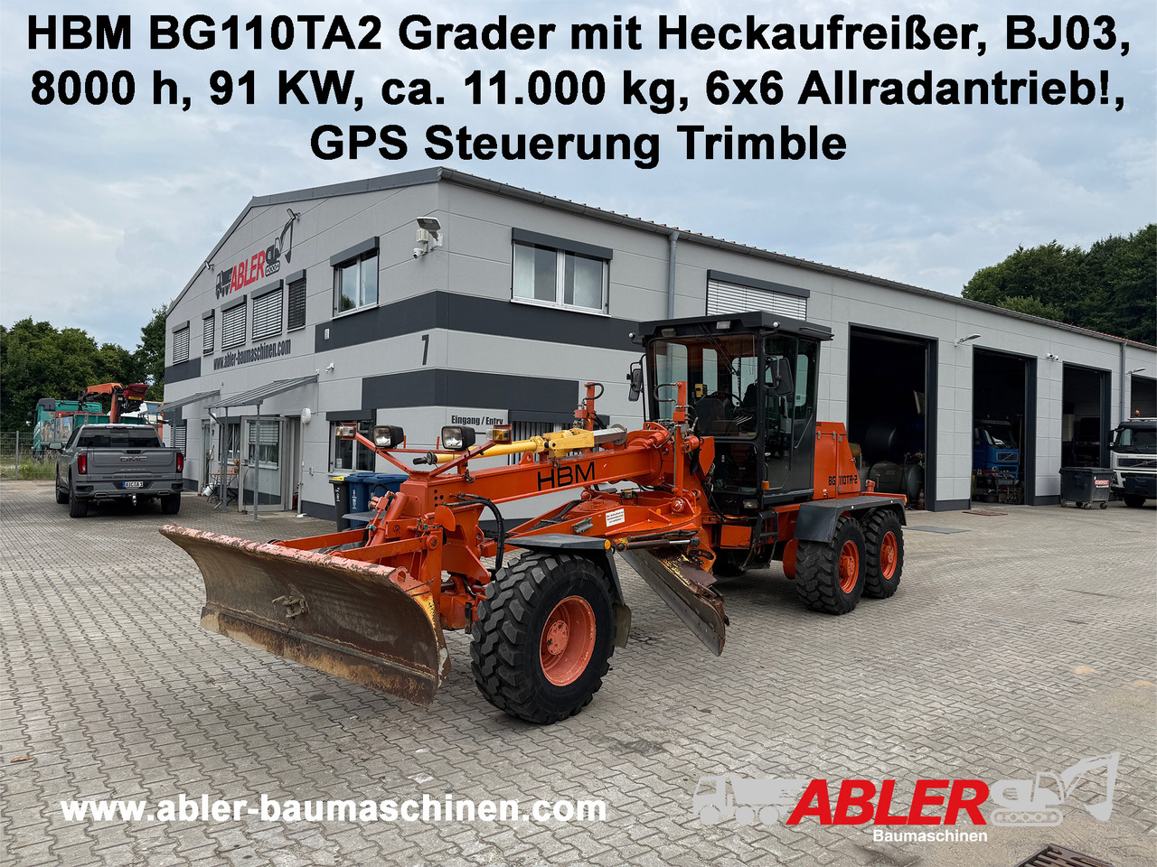 HBM Nobas BG110 TA 2 Grader mit Heckaufreißer GPS - 망원형 휠 로더 : 사진 1 HBM Nobas BG110 TA 2 Grader mit Heckaufreißer GPS - 망원형 휠 로더 : 사진 1