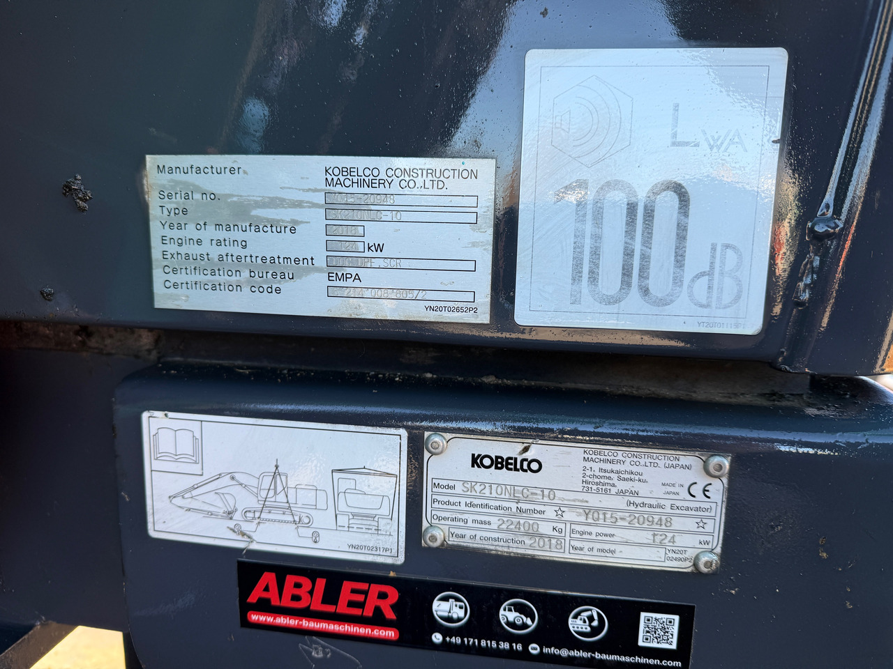 크롤러 굴삭기 Kobelco SK210 NLC-10 Kettenbagger Oilquick Klima : 사진 20
