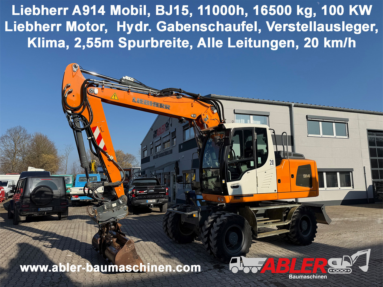 Liebherr A914 Mobilbagger OQ65 Klima - 휠 굴삭기 : 사진 1 Liebherr A914 Mobilbagger OQ65 Klima - 휠 굴삭기 : 사진 1
