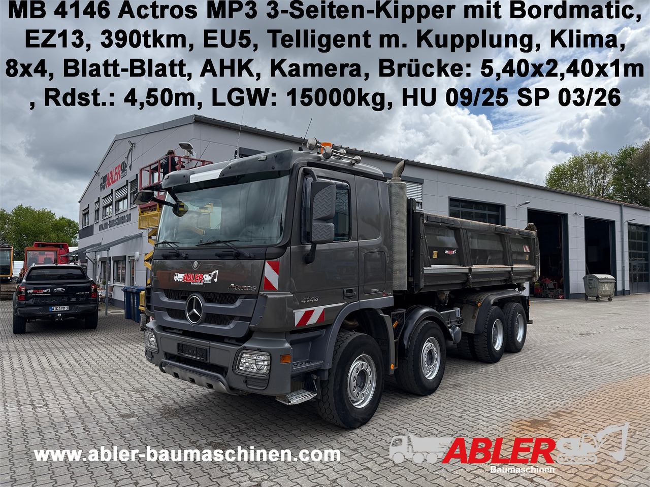 Mercedes-Benz 4146 Actros MP3 3-Seiten-Kipper Bordmatic, Klima - 덤프트럭 : 사진 1 Mercedes-Benz 4146 Actros MP3 3-Seiten-Kipper Bordmatic, Klima - 덤프트럭 : 사진 1