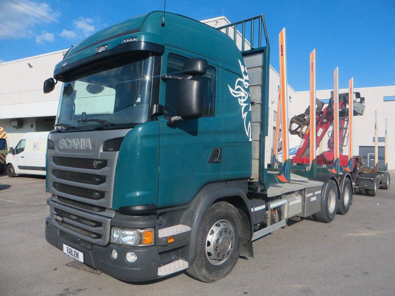 Scania G450 6x4Timber - 목재 트럭, 크레인 트럭 : 사진 1 Scania G450 6x4Timber - 목재 트럭, 크레인 트럭 : 사진 1