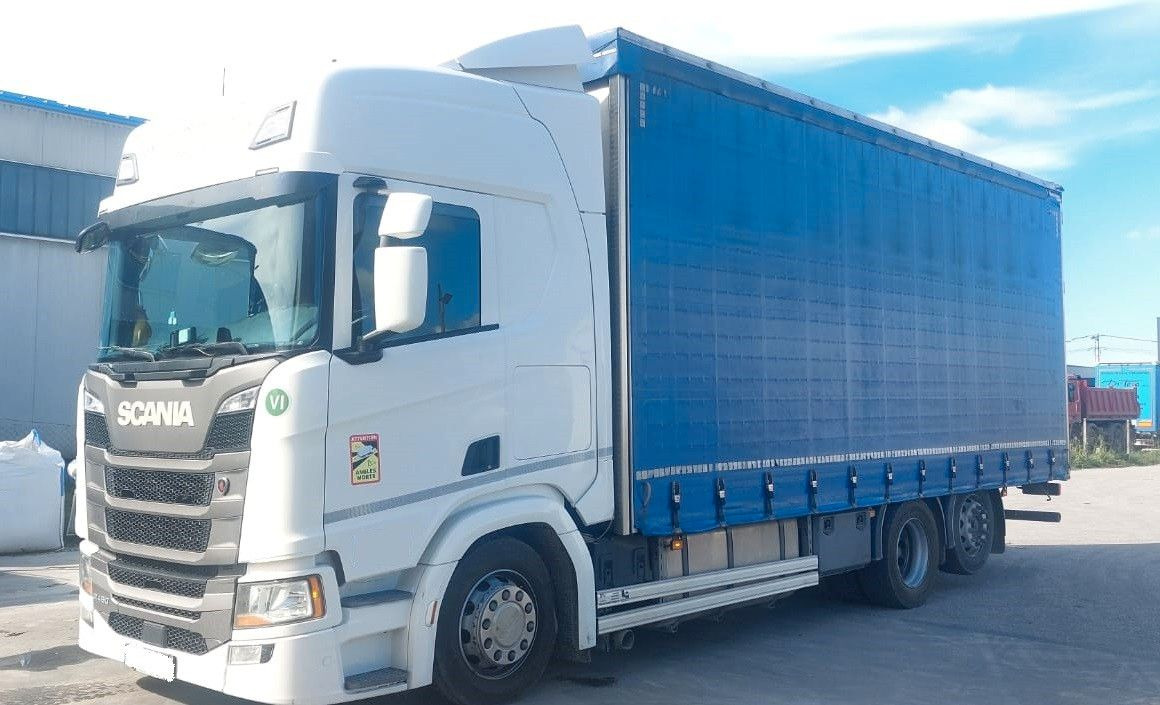 Scania R450 6x2 tandem jumbo - 커튼사이더 트럭 : 사진 2 Scania R450 6x2 tandem jumbo - 커튼사이더 트럭 : 사진 2