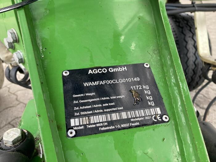 Fendt Twister 8608 DN - 반전기/ 레이크 : 사진 5 Fendt Twister 8608 DN - 반전기/ 레이크 : 사진 5