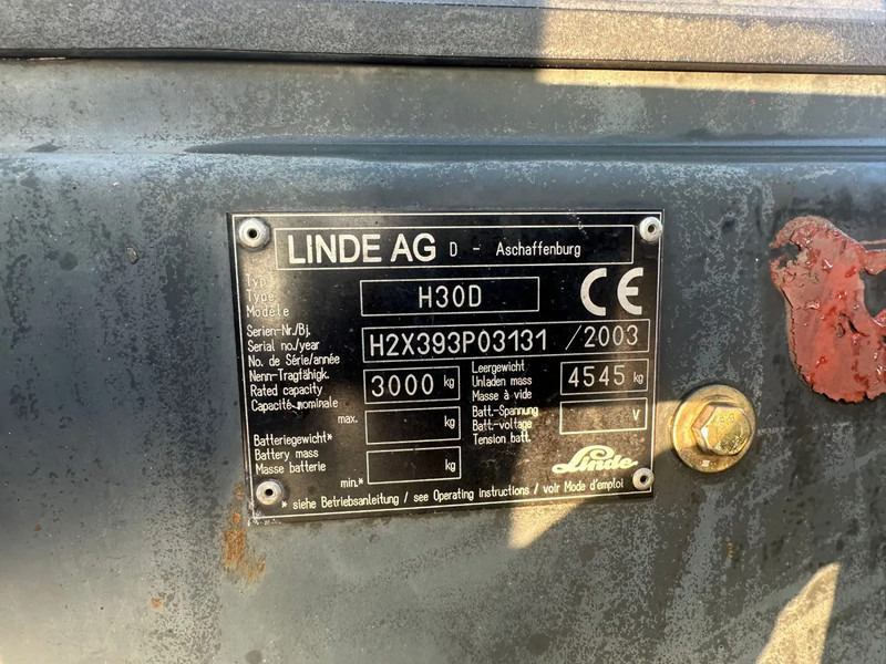 지게차 Linde H 30 D Heftruck Diesel : 사진 6 지게차 Linde H 30 D Heftruck Diesel : 사진 6