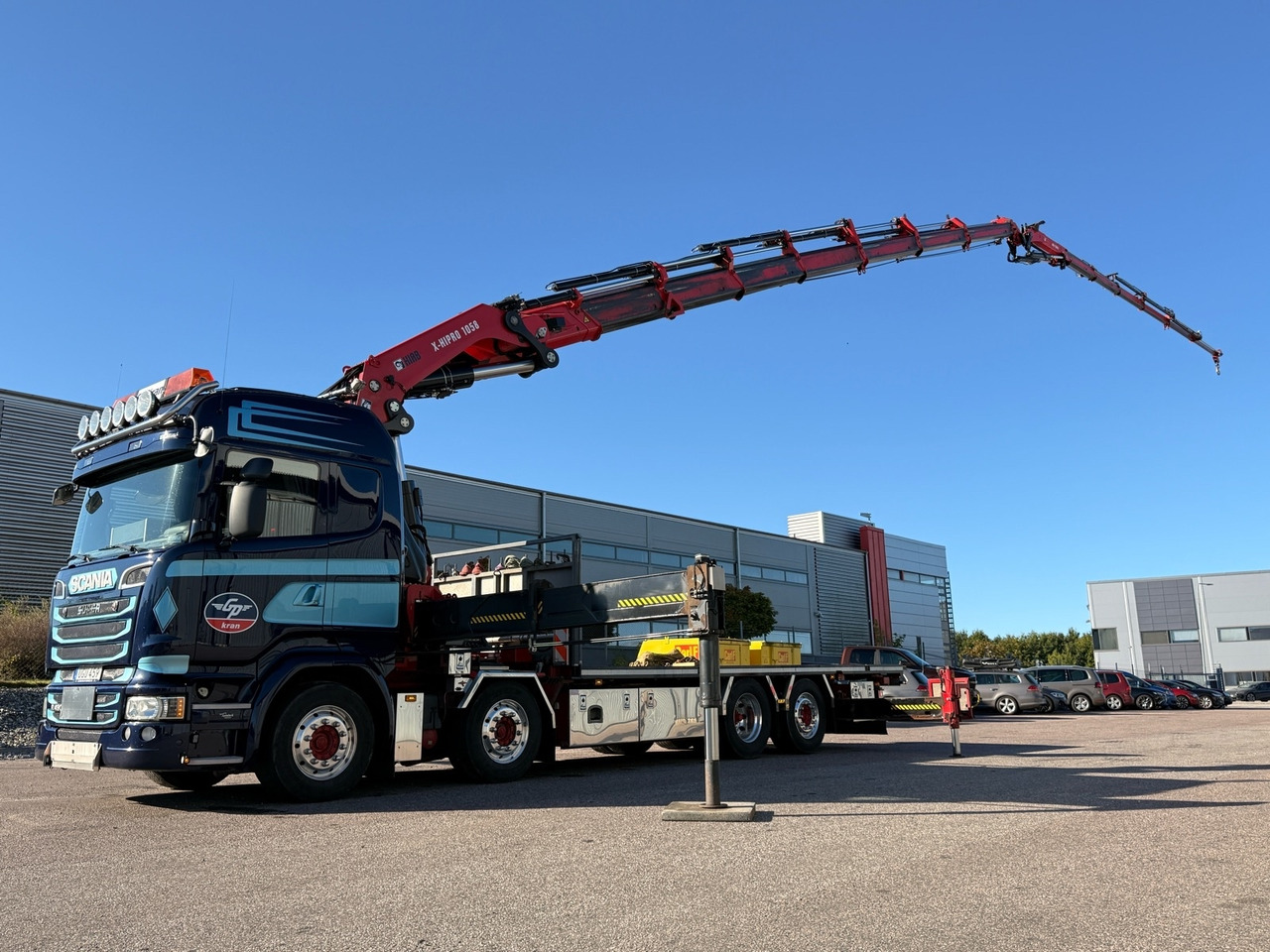 Bodbil Scania R490 8X2*6 -2015 | Hiab X-hipro 1058 E-7 | Jib 150x-6 - 드롭사이드/ 플랫베드 트럭, 크레인 트럭 : 사진 1 Bodbil Scania R490 8X2*6 -2015 | Hiab X-hipro 1058 E-7 | Jib 150x-6 - 드롭사이드/ 플랫베드 트럭, 크레인 트럭 : 사진 1