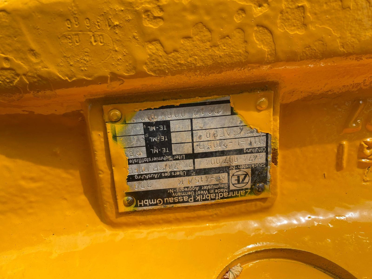 Zettelmeyer ZL 3001 ZF AP 411, AP415 - 차축 및 부품 건설기계 용 : 사진 3 Zettelmeyer ZL 3001 ZF AP 411, AP415 - 차축 및 부품 건설기계 용 : 사진 3