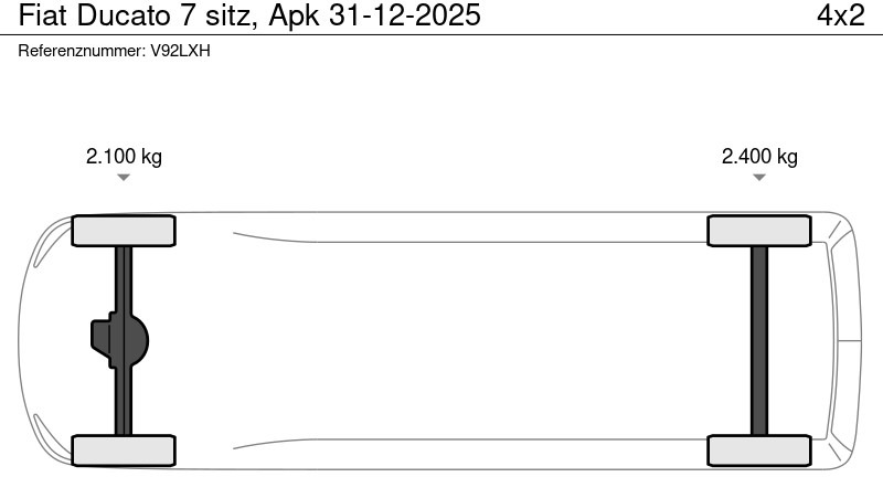 Fiat Ducato 7 sitz, Apk 31-12-2025 - 플랫베드 밴, 콤비 밴 : 사진 3 Fiat Ducato 7 sitz, Apk 31-12-2025 - 플랫베드 밴, 콤비 밴 : 사진 3