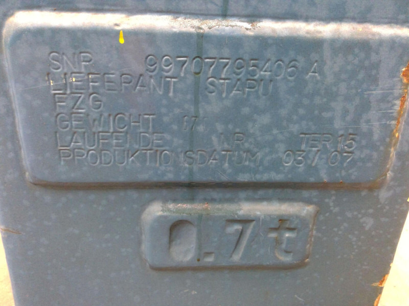 Faun ATF 40G-2 counterweight 0,7 ton left side - 카운터 웨이트 건설기계 용 : 사진 5 Faun ATF 40G-2 counterweight 0,7 ton left side - 카운터 웨이트 건설기계 용 : 사진 5