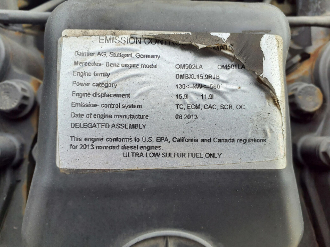 Mercedes-Benz GMK 6400 engine OM502LA - 엔진 모바일 크레인 용 : 사진 5 Mercedes-Benz GMK 6400 engine OM502LA - 엔진 모바일 크레인 용 : 사진 5