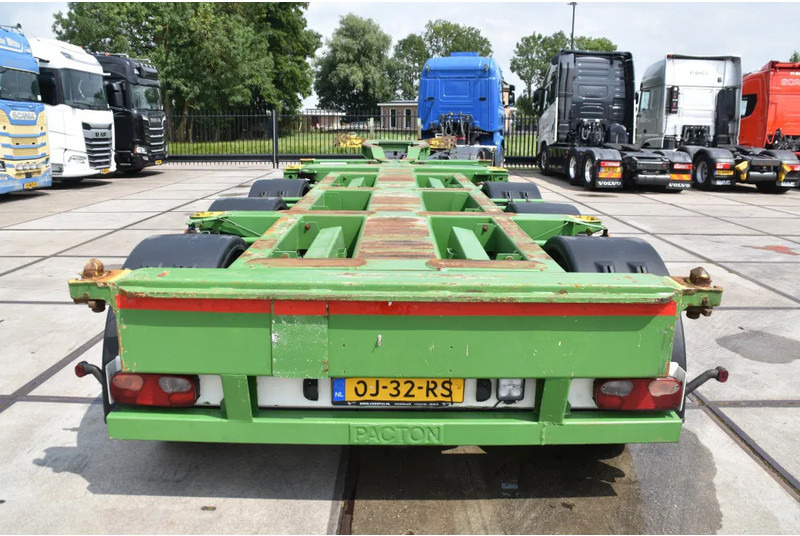 Pacton T3-010 - 2 LIFT AXLES - DRUM BRAKES - BPW AXLES - 2 x EXTENDABLE - GOOD CONDITION - - 컨테이너 운반 장치/ 스와프 보디 세미 트레일러 : 사진 3 Pacton T3-010 - 2 LIFT AXLES - DRUM BRAKES - BPW AXLES - 2 x EXTENDABLE - GOOD CONDITION - - 컨테이너 운반 장치/ 스와프 보디 세미 트레일러 : 사진 3