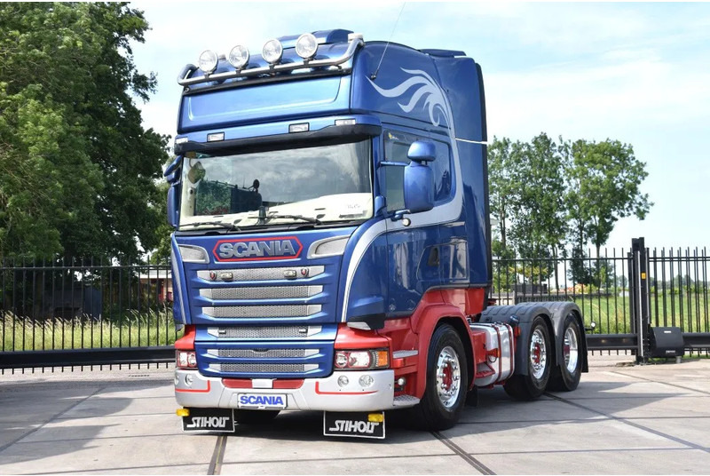 Scania R520 V8 TL 6x2/4MNB - RETARDER - FULL AIR - PARK. AIRCO - 2 x FUEL TANKS - ALCOA DURA BRIGHT - GOOD CONDITION - - 트랙터 유닛 : 사진 2 Scania R520 V8 TL 6x2/4MNB - RETARDER - FULL AIR - PARK. AIRCO - 2 x FUEL TANKS - ALCOA DURA BRIGHT - GOOD CONDITION - - 트랙터 유닛 : 사진 2