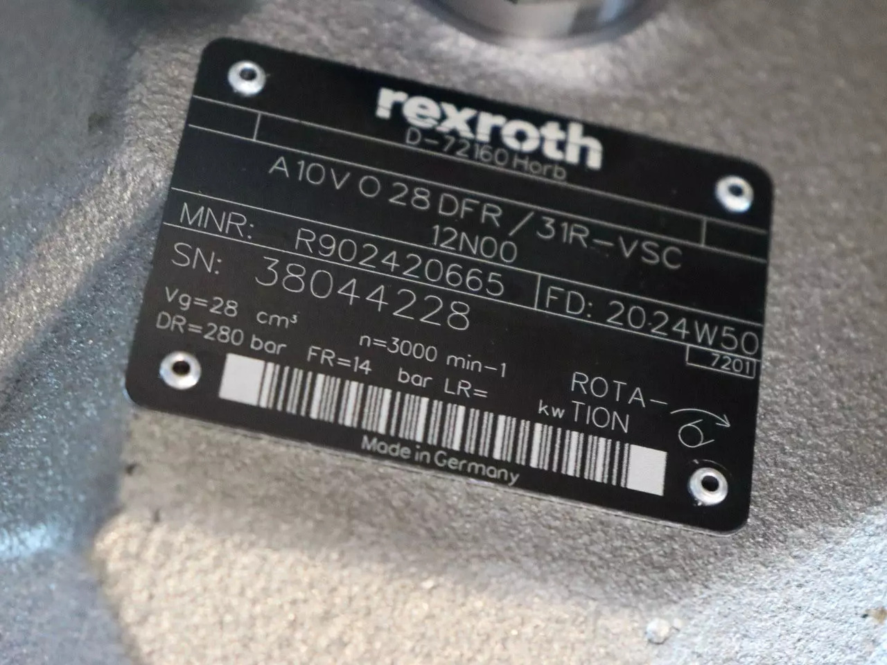 REXROTH A10VO28DFR/31R-VSC12N00 - 유압 펌프 자재 취급 장비 용 : 사진 4 REXROTH A10VO28DFR/31R-VSC12N00 - 유압 펌프 자재 취급 장비 용 : 사진 4
