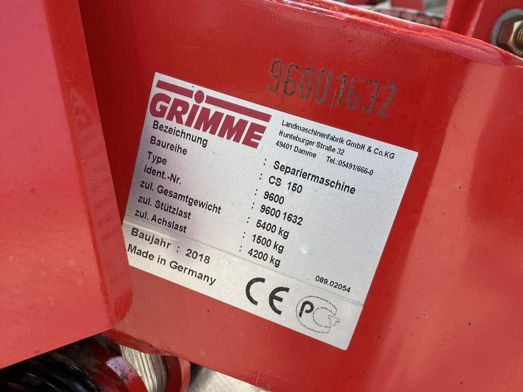 Grimme CS-170 RP XL - 감자 수확기 : 사진 2 Grimme CS-170 RP XL - 감자 수확기 : 사진 2