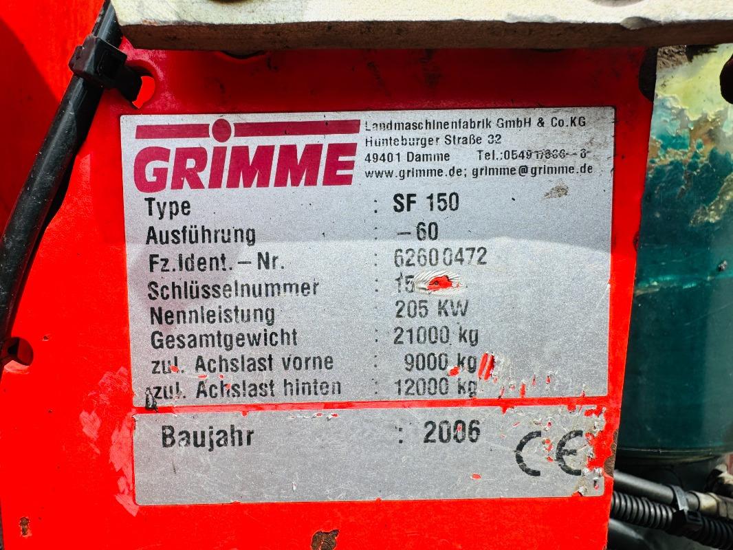 Grimme SF-150-60-UB - 감자 수확기 : 사진 2 Grimme SF-150-60-UB - 감자 수확기 : 사진 2