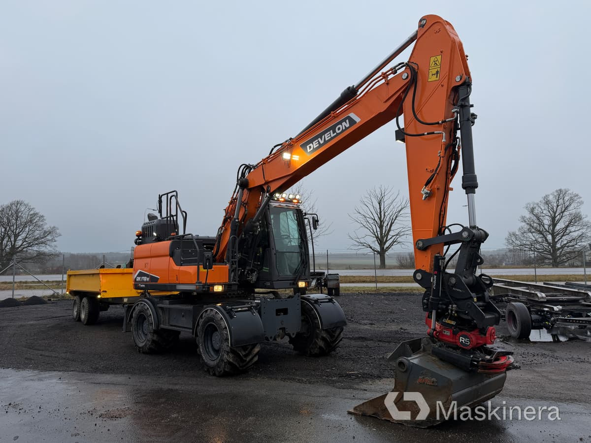 Hjulgrävare Develon DX170W-7 med tillbehör - 크롤러 굴삭기 : 사진 3 Hjulgrävare Develon DX170W-7 med tillbehör - 크롤러 굴삭기 : 사진 3