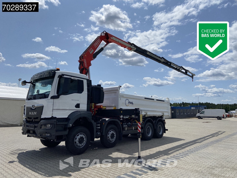 MAN TGS 35.440 8X4 NEW! Fassi F275.026 Kran Crane 13m3 3-Sided Tipper Big-Axle Euro 6 - 덤프트럭, 크레인 트럭 : 사진 1 MAN TGS 35.440 8X4 NEW! Fassi F275.026 Kran Crane 13m3 3-Sided Tipper Big-Axle Euro 6 - 덤프트럭, 크레인 트럭 : 사진 1