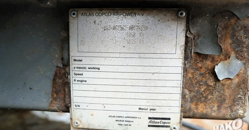 발전기 세트 Atlas Copco XAS 97 DD PE : 사진 13