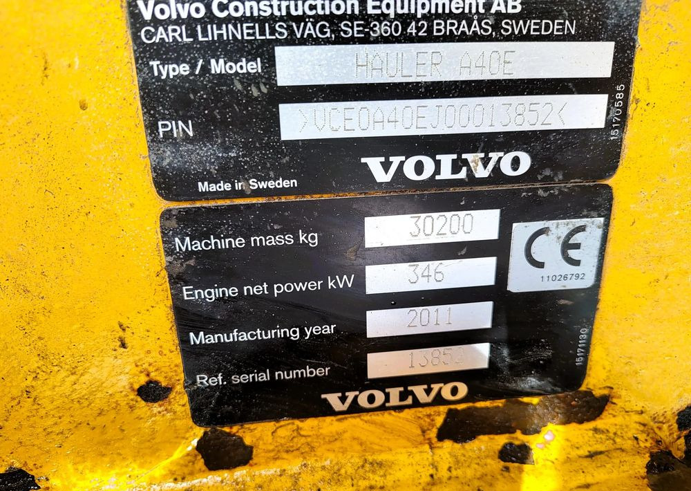 Volvo A40E - 덤프 : 사진 5 Volvo A40E - 덤프 : 사진 5
