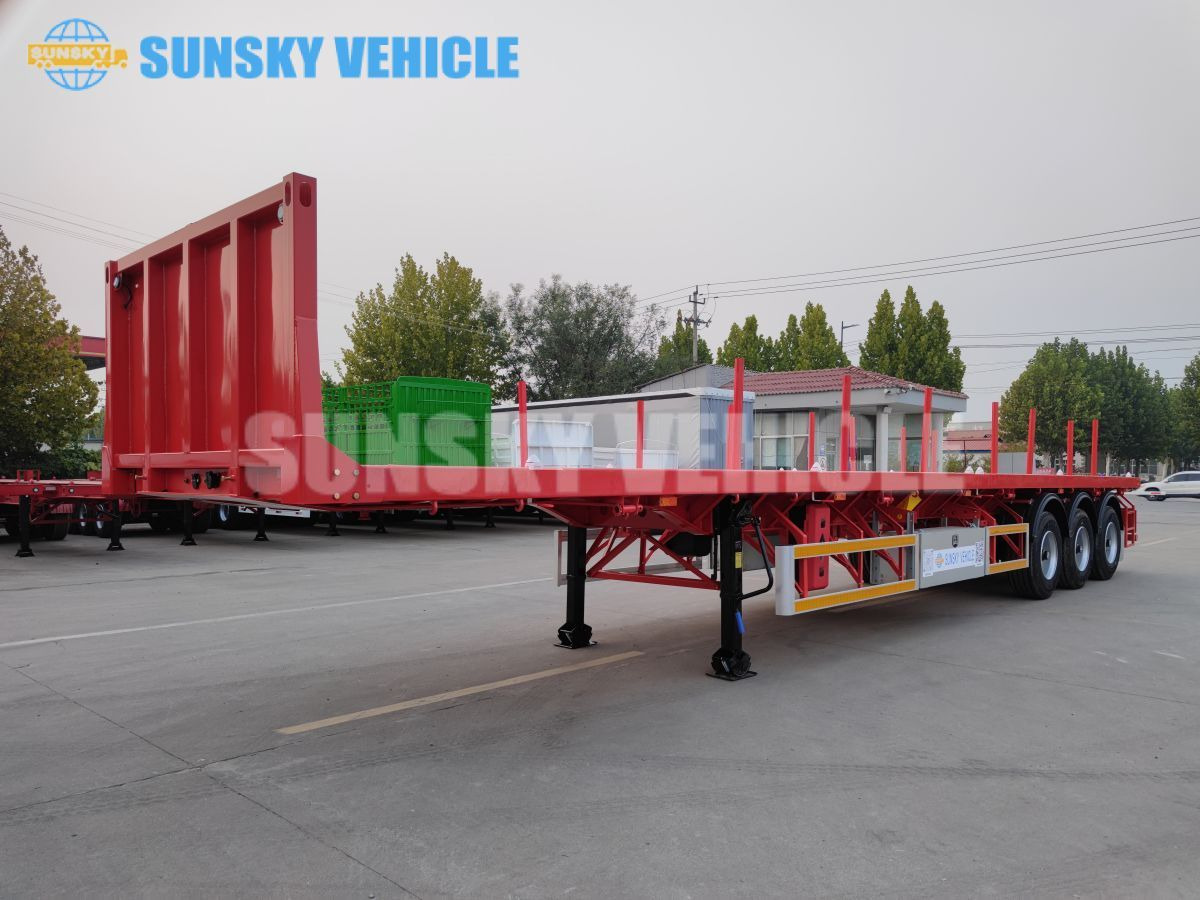 SUNSKY 3-axle Flat Deck Trailer - 드롭사이드/ 플랫베드 세미 트레일러 : 사진 1 SUNSKY 3-axle Flat Deck Trailer - 드롭사이드/ 플랫베드 세미 트레일러 : 사진 1